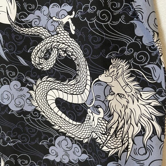 Fresh Prints of Tokyo Shirt Mens Dragon Sz M Drill Clothing AOP Button Up - Picture 6 of 15